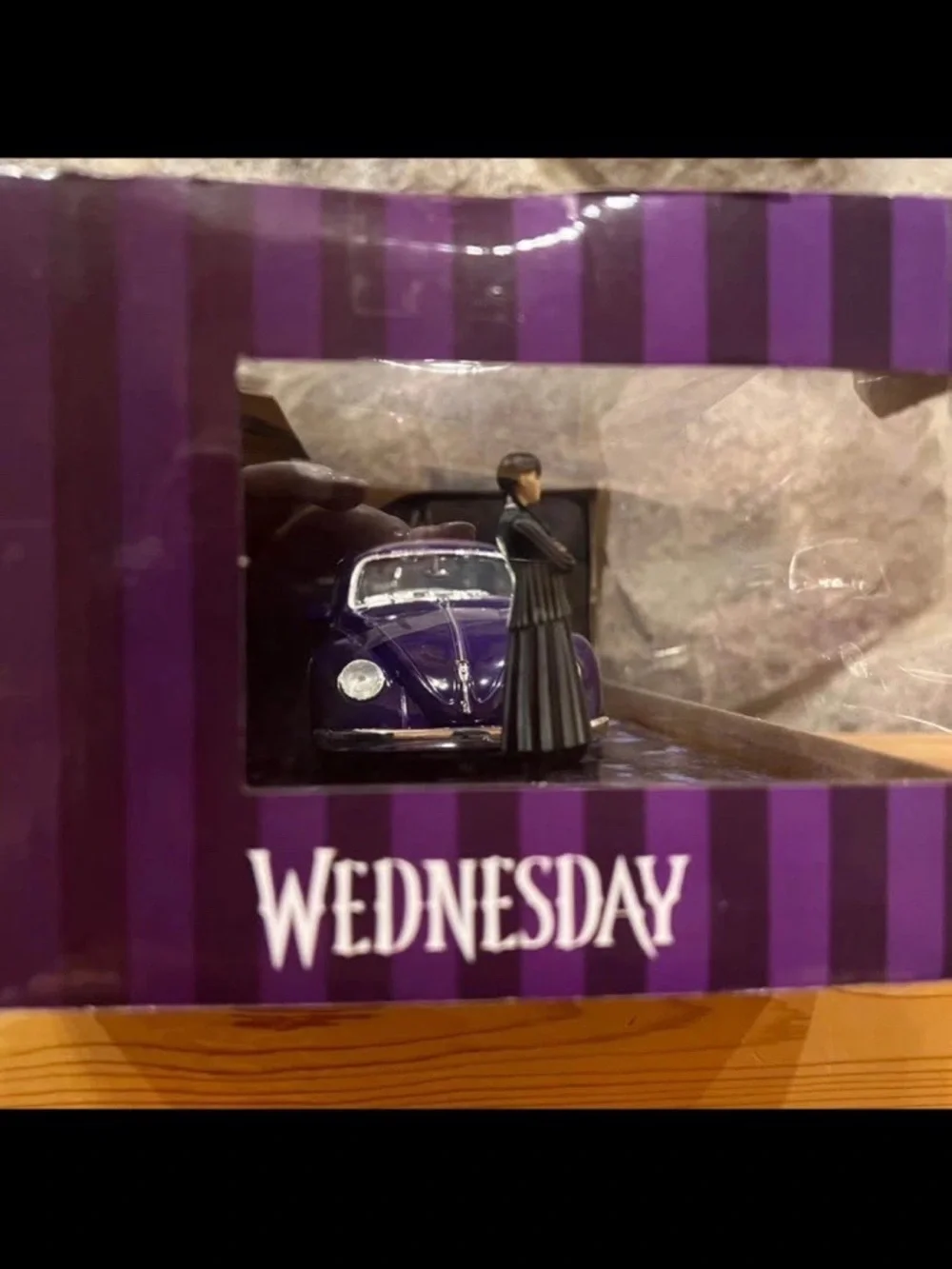 Wednesday Addams Volkswagen Beetle Die-Cast Toy Car - Purple
